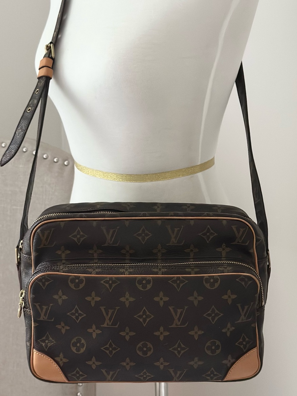 SOLD Louis Vuitton Nile Monogram Canvas Unisex Messenger Crossbody Bag